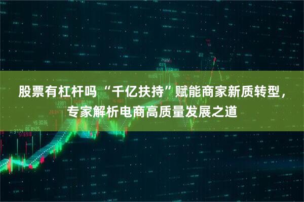 股票有杠杆吗 “千亿扶持”赋能商家新质转型，专家解析电商高质量发展之道